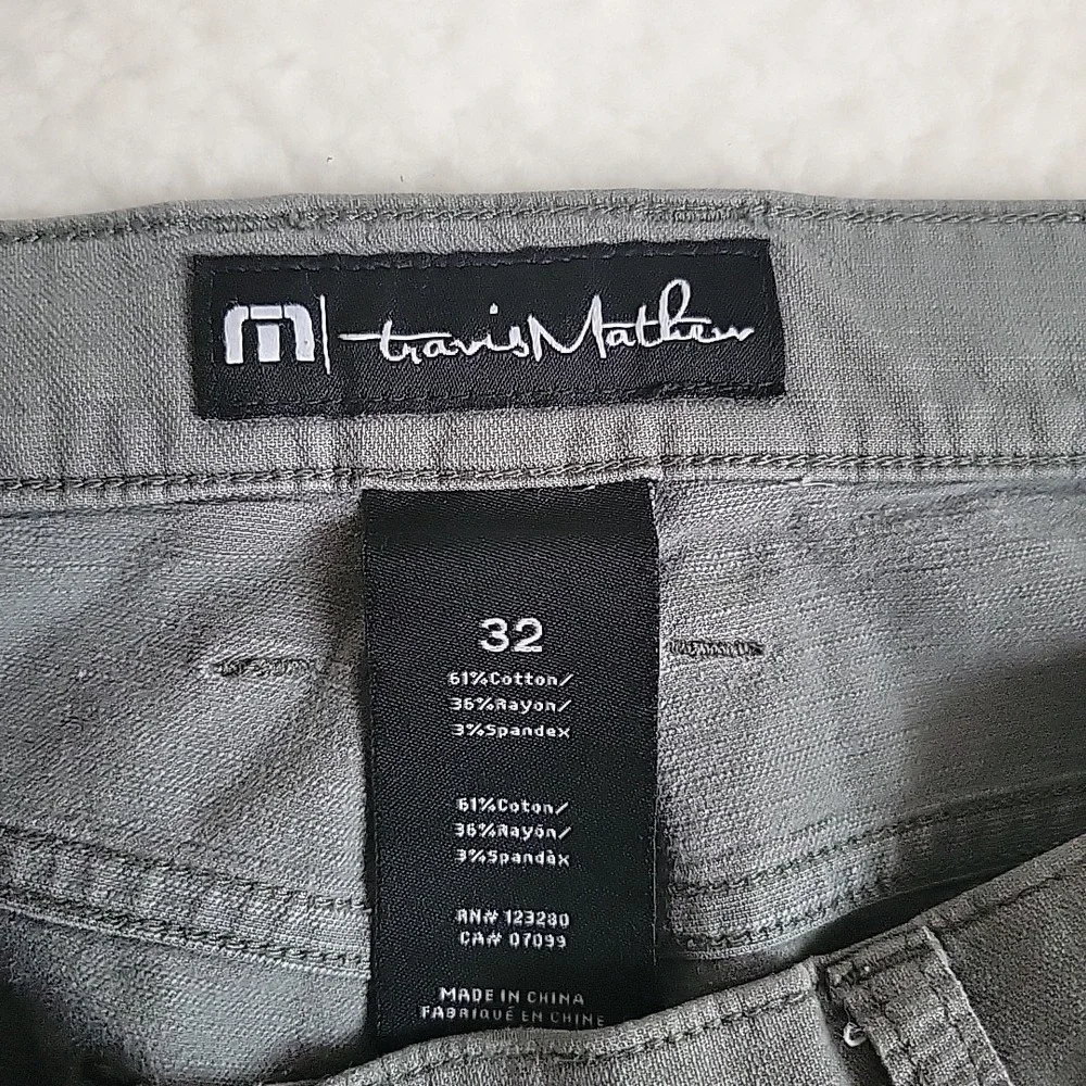 Travis Mathew Pants Mens 32x27‎ Blue Performance 5 Pockets Golf Chino
